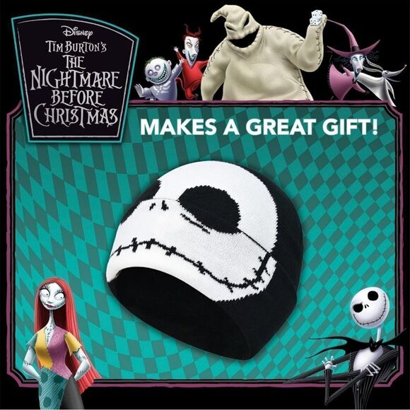 Concept One Disney Nightmare Before Christmas Jack Skellington Knit Beanie NWT - Picture 6 of 7